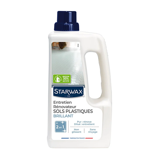 |40312| SHAMPOOING BRILLANT SOLS PLASTIQUES LINOLEUM - 1L