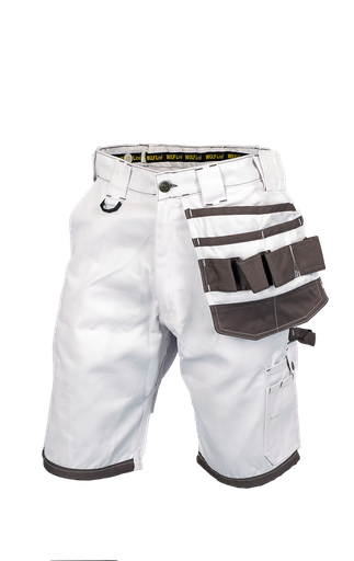 [647/01/11/00/48] WOLF LINE BERMUDA STRETCH BLANC 48